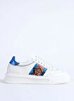 Roberto Cavalli Beyaz - Mavi Kadın Sneaker 27608