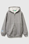United Colors of Benetton Erkek Çocuk 3J68C505G-25K Sweatshirt Gri Melanj