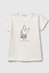 United Colors of Benetton Erkek Bebek T shirt Beyaz 3I9WA1062