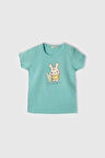 United Colors of Benetton Erkek Bebek T shirt Turkuaz 3I9WA1062