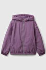 United Colors of Benetton Kız Çocuk 2IGGCN06E-25K Yağmurluk Mor
