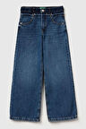 United Colors of Benetton Kız Çocuk 488PCE04B-25K Denim Pantolon Mavi