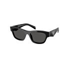 Prada PR B09S 16K08Z 54 Unisex Oval Siyah Kemik Güneş Gözlüğü