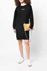 Kadın Logo Baskılı Elbise - Siyah | S