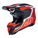 Just1 J40 Flash Off-Road Kaskı Kırmızı  Beyaz  Siyah