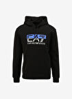 EA7 Kapüşon Yaka Siyah Erkek Sweatshırt 6RPM02PJ07Z1200