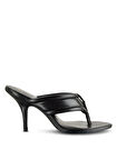 Patrizia Pepe Deri Siyah Kadın Topuklu Sandalet 2X0029L026K103