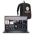 Dell Vostro 3520 Intel Core i7 1255U 32GB 512GB SSD 15.6" FHD W11H Taşınabilir Bilgisayar & PER4 Çanta