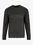 Armani Exchange Bisiklet Yaka Koyu Füme Erkek Sweatshırt 8NZM88 ZJKRZ 1832