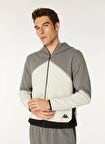 Kappa Zip Ceket, XL, Gri - Siyah