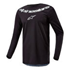Alpinestars Fluid Graphite Off-Road Motosiklet Jerseyi Siyah  Gümüş