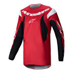 Alpinestars Fluid Haul Off-Road Motosiklet Jerseyi Kırmızı  Beyaz  Siyah