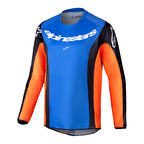 Alpinestars Racer Melt Off-Road Genç Motosiklet Jerseyi Oranj  Mavi  Beyaz