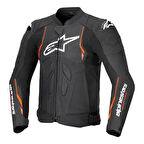 Alpinestars Dusk Airflow Korumalı Deri Motosiklet Montu Siyah  Kırmızı