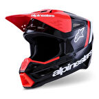 Alpinestars SM3 Radium Off-Road Kaskı Siyah  Kırmızı  Beyaz