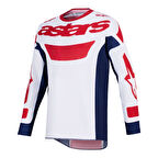 Alpinestars Racer Riway Off-Road Motosiklet Jerseyi Beyaz  Kırmızı  Siyah