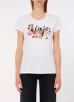 Lıu Jo Yuvarlak Yaka Beyaz Kadın T-Shirt WA6493JS923P9603