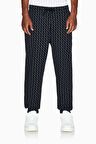 Erkek Regular Fit Monogram Desenli Jogger Eşofman Altı - Siyah | S