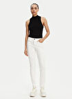 Armani Exchange Yüksek Bel Dar Paça Dar Beyaz Kadın Denim Pantolon XW000123