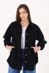 Kadın Kaşe Ceket - Siyah