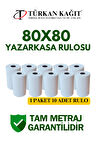 80x80 Termal Rulo - Yazarkasa Adisyon Rulosu 1 Paket 10 Adet