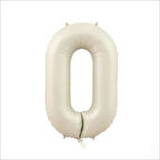 0 Yaş Rakam Krem Folyo Balon - 76 cm