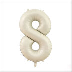 8 Yaş Rakam Krem Folyo Balon - 76 cm