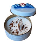 Uretti - Ayşe 7362 1799 El Yapımı Kahve Kokulu Metal Kutuda Mum - 3 x 7 cm