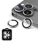 iPhone 14 Pro / Pro Max için IPG ProLENS Kamera Lens Koruyucu Alüminyum CD Çerçeveli, Kırılmaz Cam