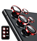 Sam. Galaxy S24 Ultra için IPG ProLENS Kamera Lens Koruyucu Alüminyum CD Çerçeveli, Kırılmaz Cam