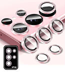 Sam. Galaxy S24 Ultra için IPG ProLENS Kamera Lens Koruyucu Elmas Taşlı Taşlı Çerçeveli, Kırılmaz Cam