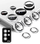 Sam. Galaxy S25 Ultra için IPG ProLENS Kamera Lens Koruyucu Elmas Taşlı Taşlı Çerçeveli, Kırılmaz Cam