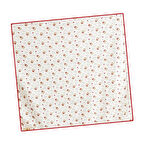 Ayıcık Desenli Tek Kat Penye Krem Kırmızı Bebek Battaniyesi