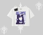 Oversize Crop Tshirt Neo Tokyo Girl Y2K Street Anime Aesthetic