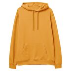 Basic Baskısız  Hoodie-Portakal