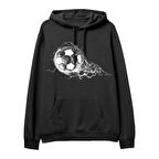 Goal  Baskılı Siyah Hoodie
