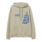 Knowledge  Baskılı Krem Hoodie