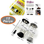 Kalıpcı Mini Taşlama Zımpara Seti  Gravür Seti Matkap Ucu Parlatma Parlatıcı Başlıklar Ahşap Oyma