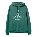Winner  Baskılı Yeşil Hoodie