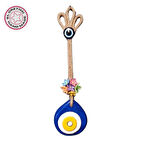 Uretti - Fatma 4830 El Yapımı Çiçek Motifli Taş Tozu Nazar Boncuğu