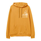 Think 2 Baskılı Hoodie-Portakal