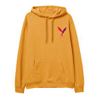 Phoenix Baskılı Hoodie-Portakal
