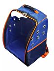 La Vista Twist Kedi, Küçük Köpek Sırt Taşıma Çantası Mavi 32-26-40cm