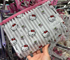 Sanrio Kawai Hello Kitty Şeffaf Makyaj Çantası  Orginizer Pouch