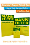 BMW 3 Serisi E46 3.20d 136Hp MANN Filtre Bakım Seti 1998-2002 Hava+Yağ+Standart Polen
