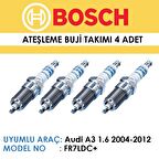 Audi A3 1.6 Bosch Çift Tırnak Buji Takımı Fr7ldc+ (2004 - 2012)