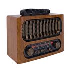 RADYO NOSTALJİ ŞARJLI PİLLİ BT/USB/SD/AUX/FM TELEFON STANDLI CAMERON CM-1966BT Sarı