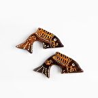 Ahşap Balık Magnet 2 li Set