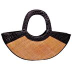 Hasır Örgü Deri Süslemeli El Omuz Çantası No.6