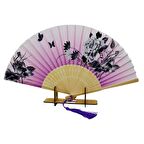 Japon Bambu Kumaş Yelpaze Çanta Boy Stant Hediyeli No.6